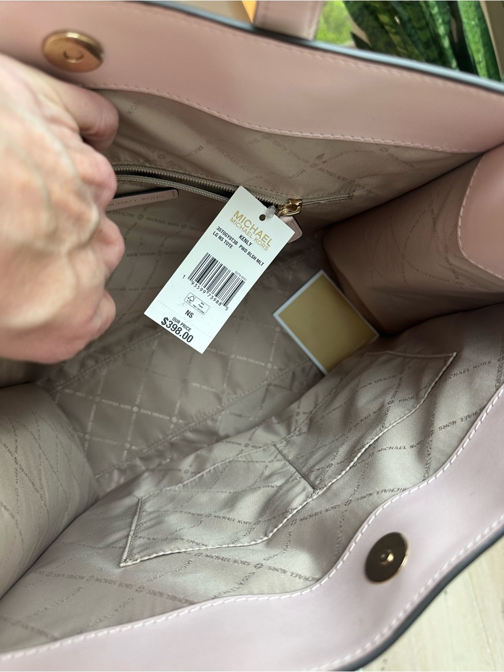 Michael Kors Pale Pink and White Logo Tote - Picture 6 of 8